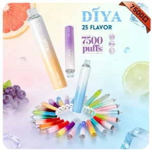 Diya 7500口一次性電子煙多種口味宣傳圖
